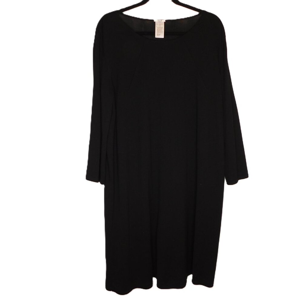 Wolford Black Wool Knit Long Sleeve Loose Swing Midi Dress | EUC | Large